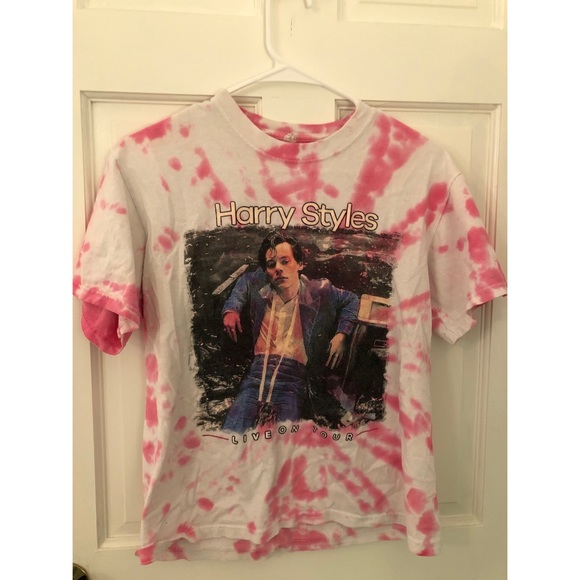 Harry Styles Pink Tie Dye Concert Shirt 
